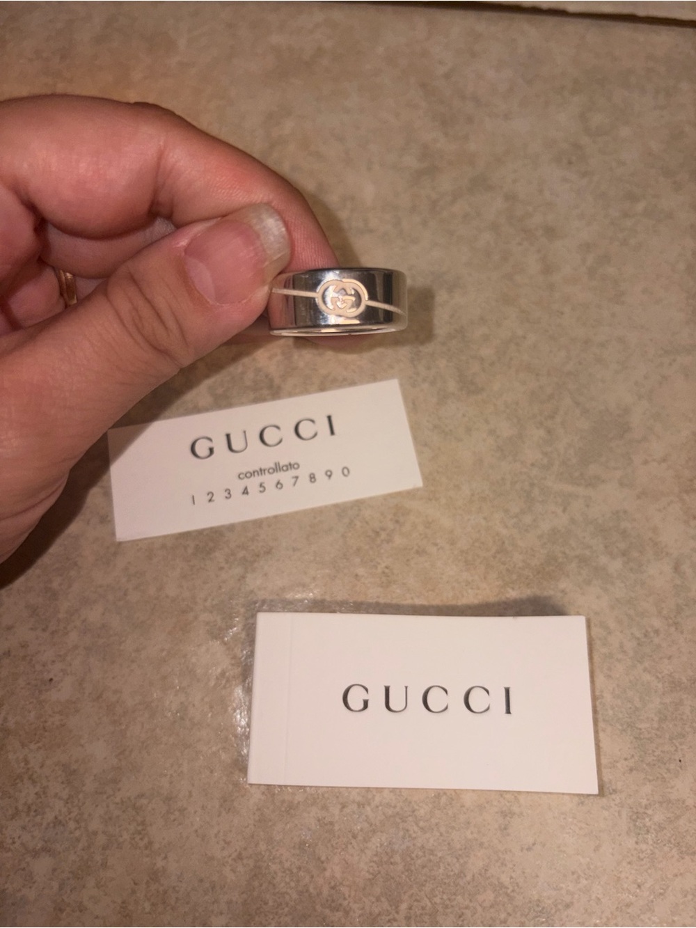 GUCCI SIZE 9 Ring Sterling Silver .925